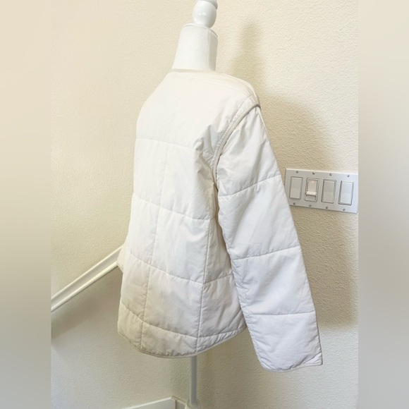 Everlane The ReNew Quilted Cotton Liner Puffer Jacket White cotton sz S like new - Picture 6 of 16